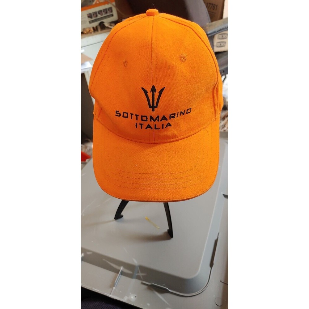 ITALIA SOTTOMARINO Adjustable Baseball Hat Cap preowned Fits All orange